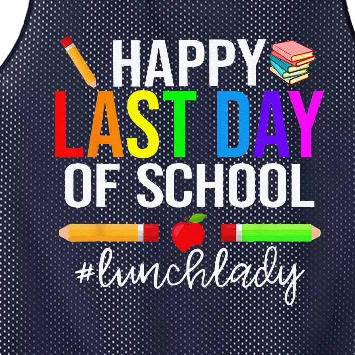 Happy Last Day Of School Lunch Lady Life Summer Gift Mesh Reversible Basketball Jersey Tank