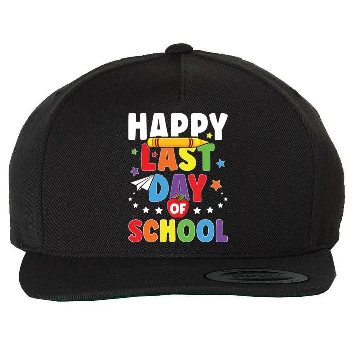 Happy Last Day Of School Graduation Teacher Students Wool Snapback Cap