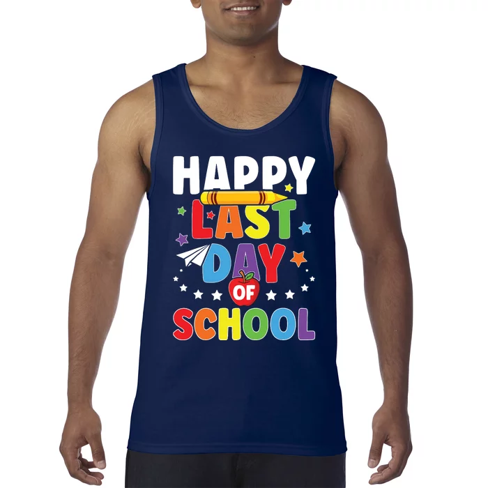 Happy Last Day Of School Graduation Teacher Students Tank Top