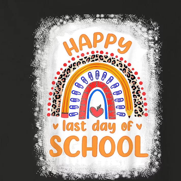 Happy Last Day Of School Rainbow Funny Summer Vacation Toddler Long Sleeve Shirt