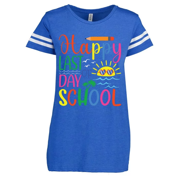 Happy Last Day Of School Teacher Student Graduation Enza Ladies Jersey Football T-Shirt