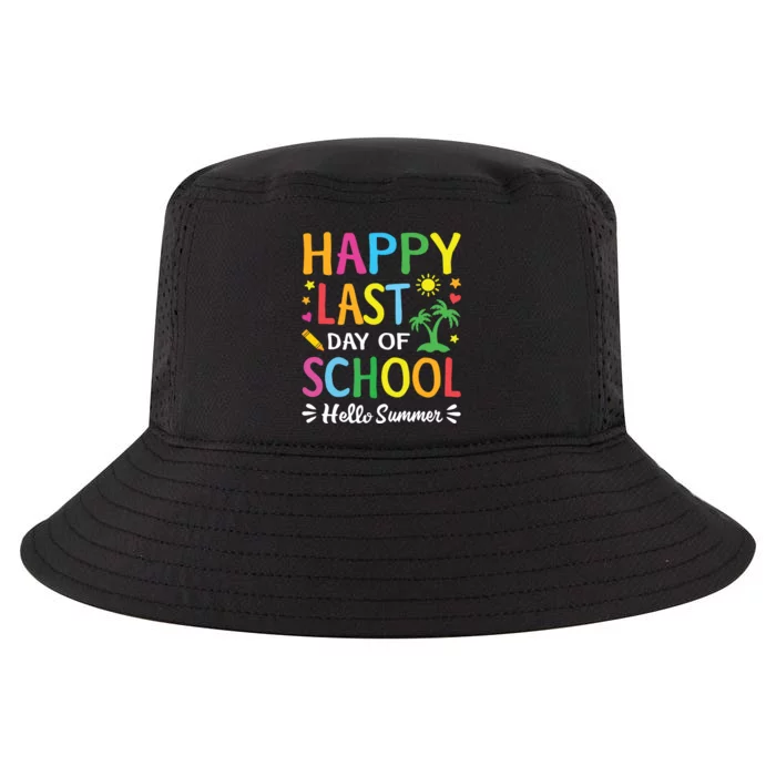 Happy Last Day Of School Hello Summer Teacher Student Cool Comfort Performance Bucket Hat