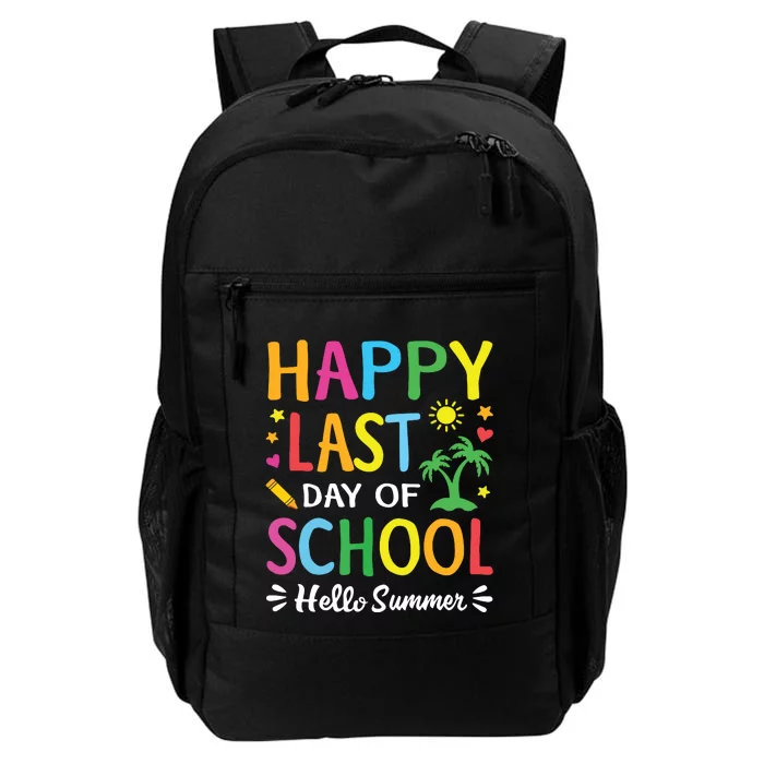 Happy Last Day Of School Hello Summer Teacher Student Daily Commute Backpack