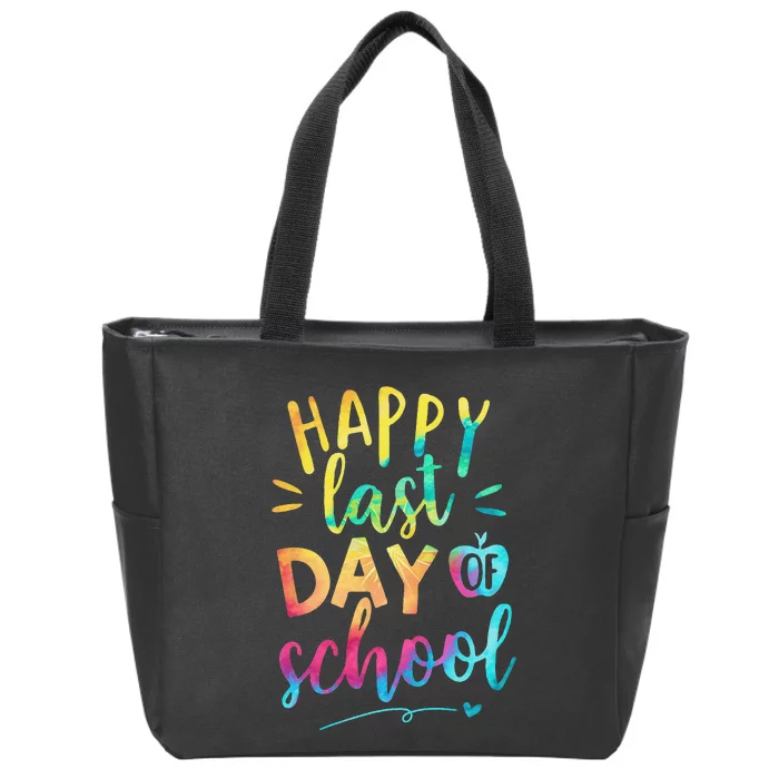 Happy Last Day of School Teacher Student Graduation Zip Tote Bag