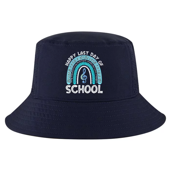 Happy Last Day Of School Music Teacher Student Rainbow Gift Cool Comfort Performance Bucket Hat