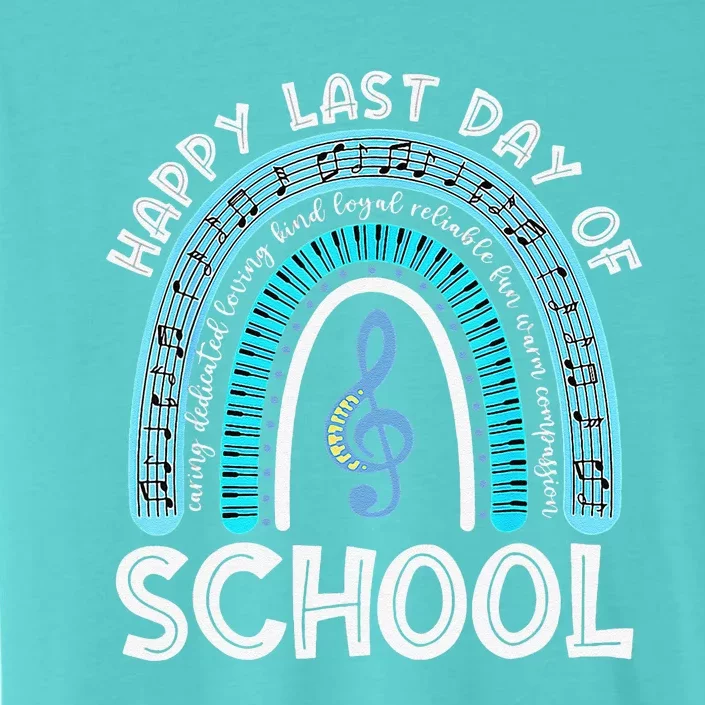 Happy Last Day Of School Music Teacher Student Rainbow Gift ChromaSoft Performance T-Shirt