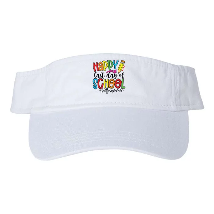 Happy Last Day Of School Teacher Student Graduation Gifts Valucap Bio-Washed Visor