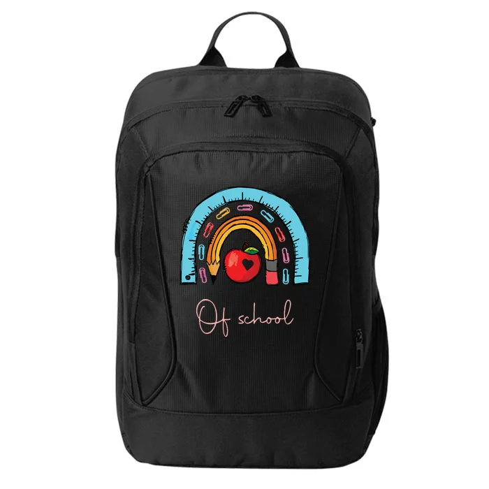 Happy Last Day Of School Teacher Student Graduation Rainbow City Backpack