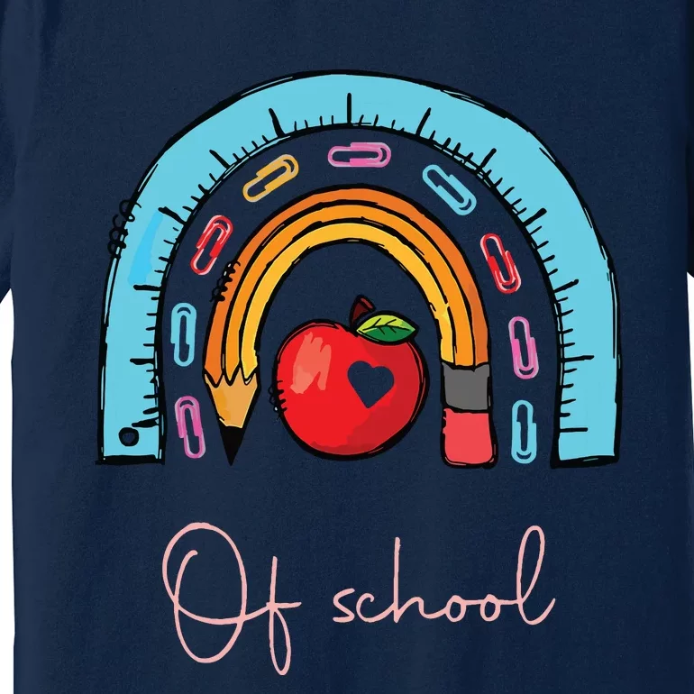 Happy Last Day Of School Teacher Student Graduation Rainbow Premium T-Shirt