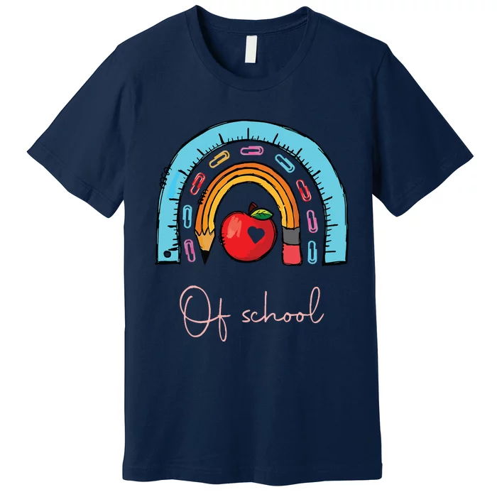 Happy Last Day Of School Teacher Student Graduation Rainbow Premium T-Shirt