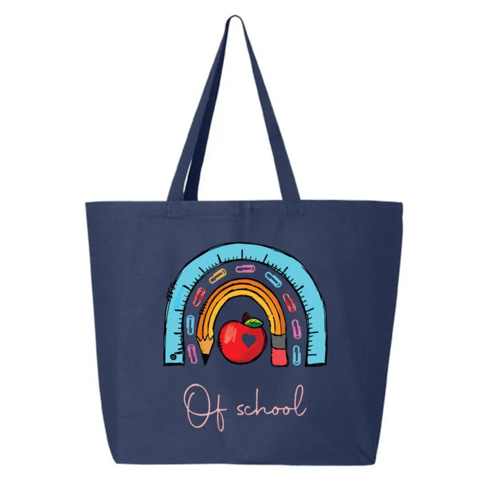 Happy Last Day Of School Teacher Student Graduation Rainbow 25L Jumbo Tote