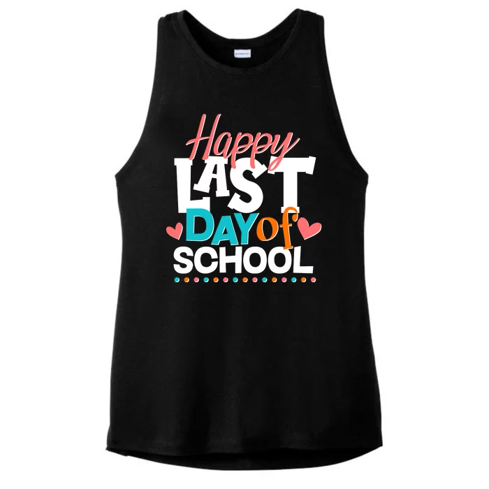 Happy Last Day Of School Ladies Tri-Blend Wicking Tank