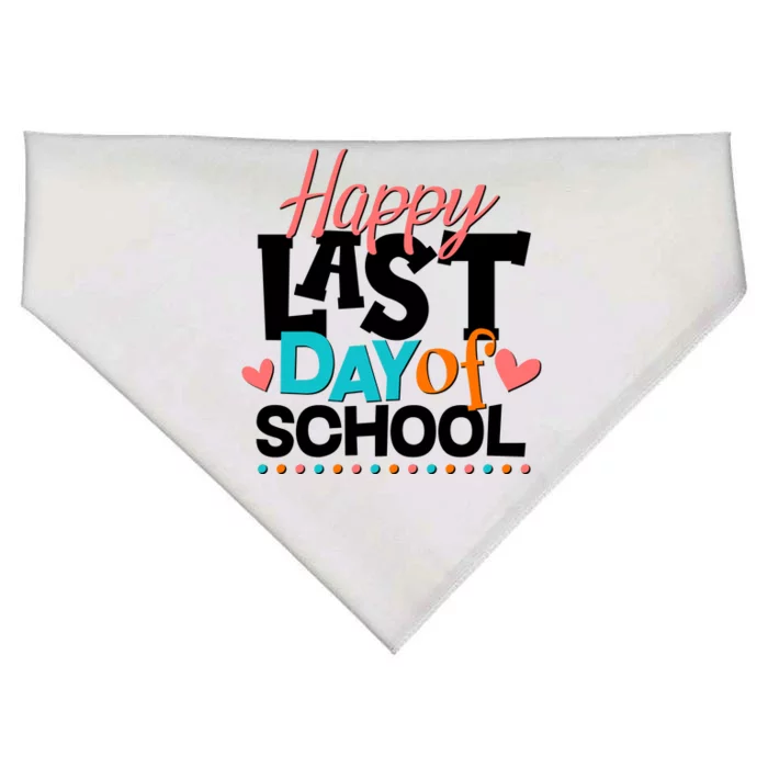 Happy Last Day Of School USA-Made Doggie Bandana