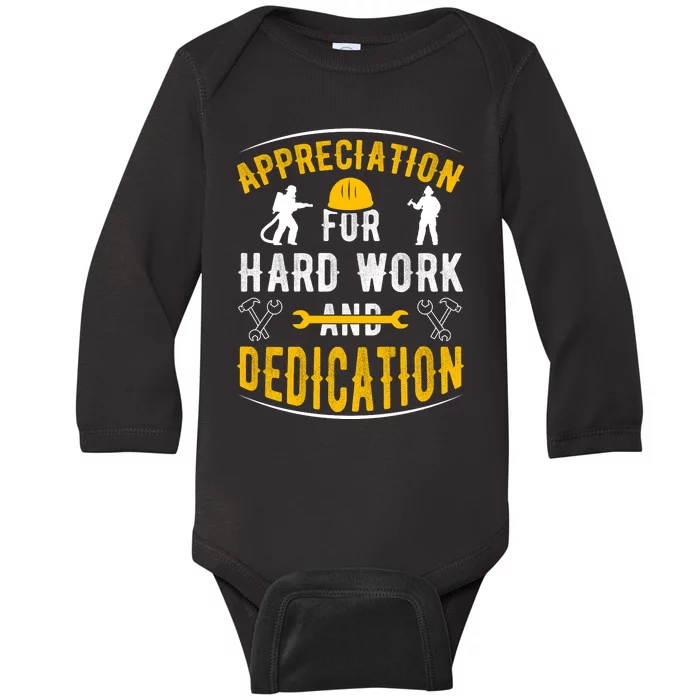 Happy Labour Day 2024 Appreciation For Hard Work And Dedication Baby Long Sleeve Bodysuit