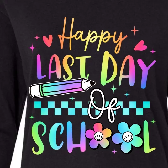 Happy Last Day Of School Teacher Womens Cotton Relaxed Long Sleeve T-Shirt