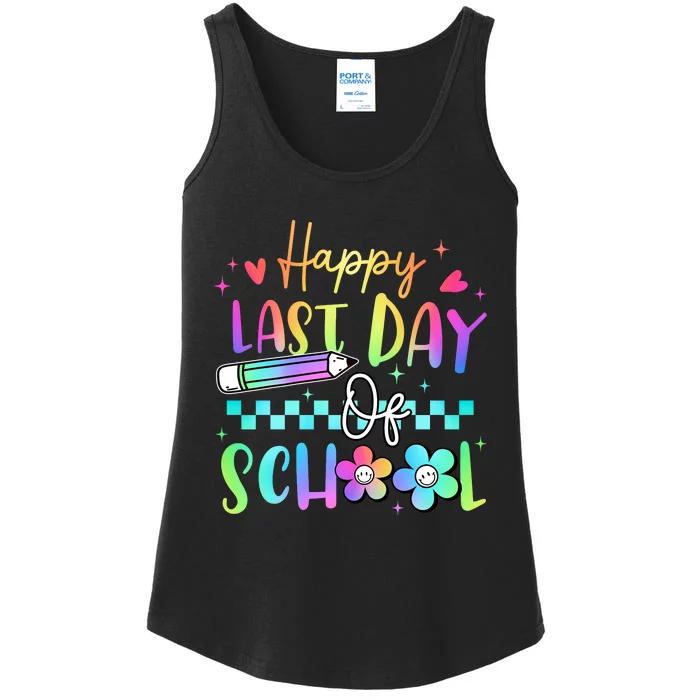 Happy Last Day Of School Teacher Ladies Essential Tank