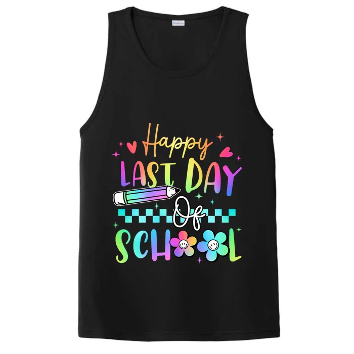 Happy Last Day Of School Teacher Performance Tank