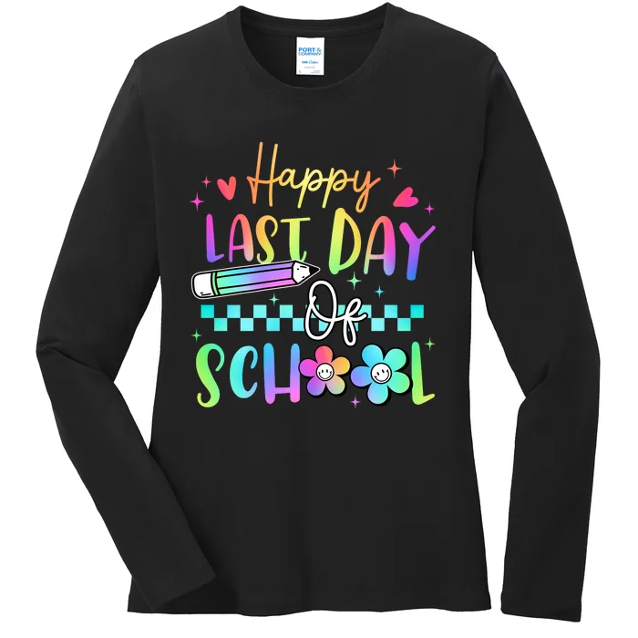 Happy Last Day Of School Teacher Ladies Long Sleeve Shirt