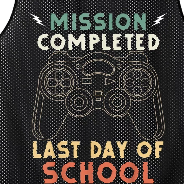 Happy Last Day Of School Gamer End Of The School Year Gaming Mesh Reversible Basketball Jersey Tank