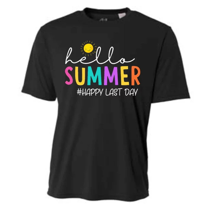 Happy Last Day Of School Teacher Student Cooling Performance Crew T-Shirt