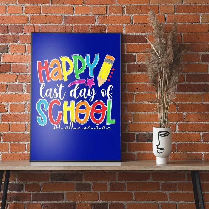 Happy Last Day Of School Hello Summer Gift Poster