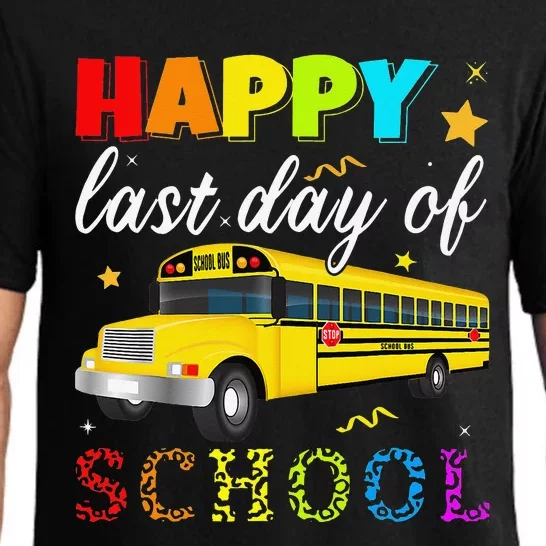 Happy Last Day Of School Bus Driver Off Duty Student Teacher Pajama Set