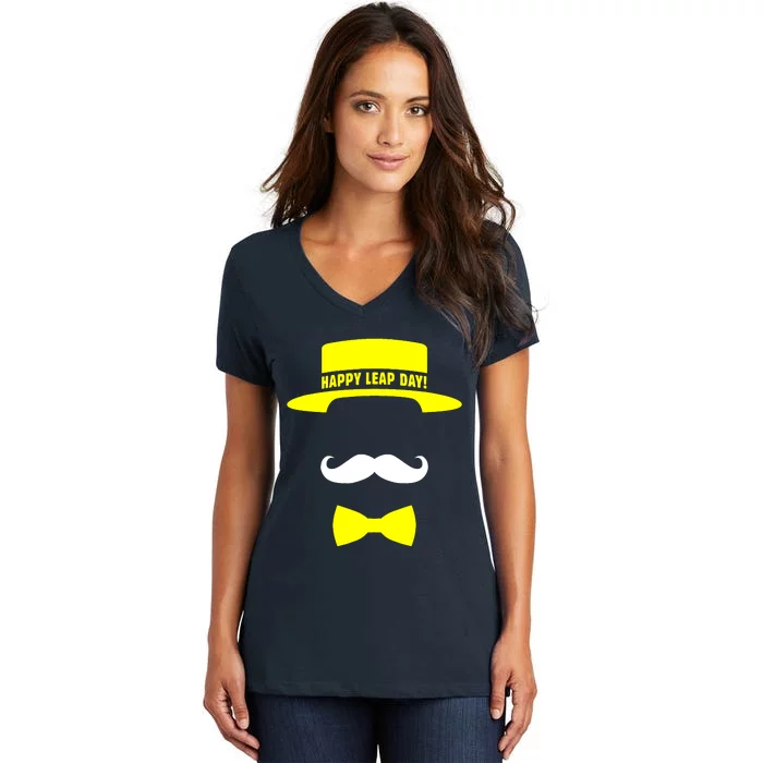 Happy Leap Day Funny Costume Women's V-Neck T-Shirt