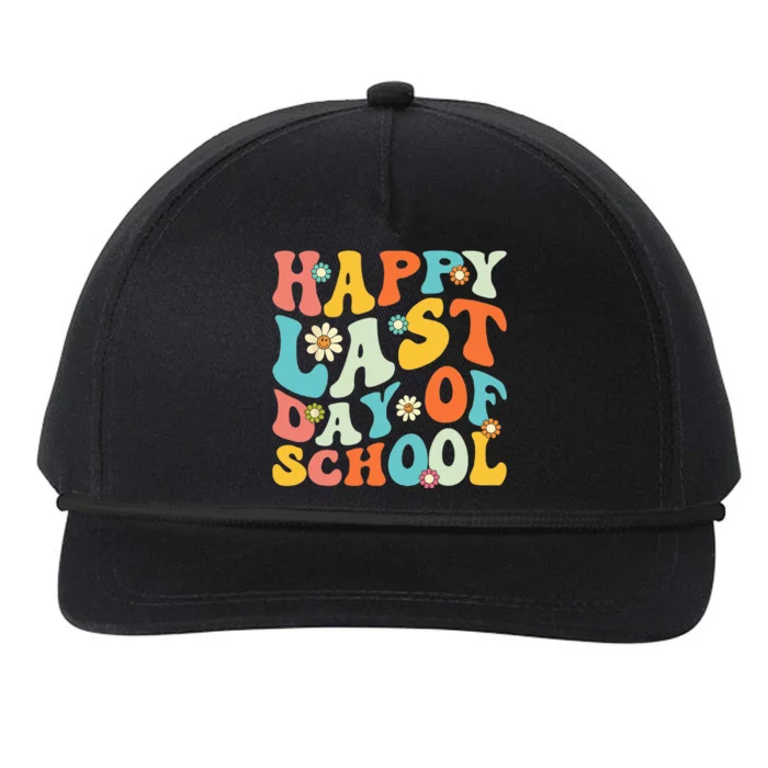 Happy Last Day Of School Hello Summer Students And Teachers Snapback Five-Panel Rope Hat