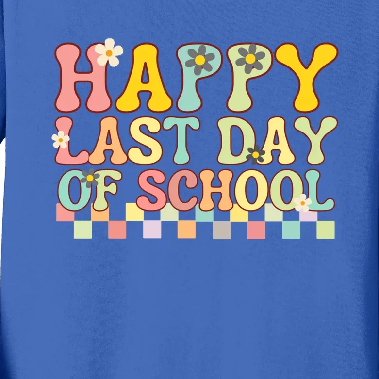 Happy Last Day Of School Teacher Grad Hello Summer Gift Kids Long Sleeve Shirt