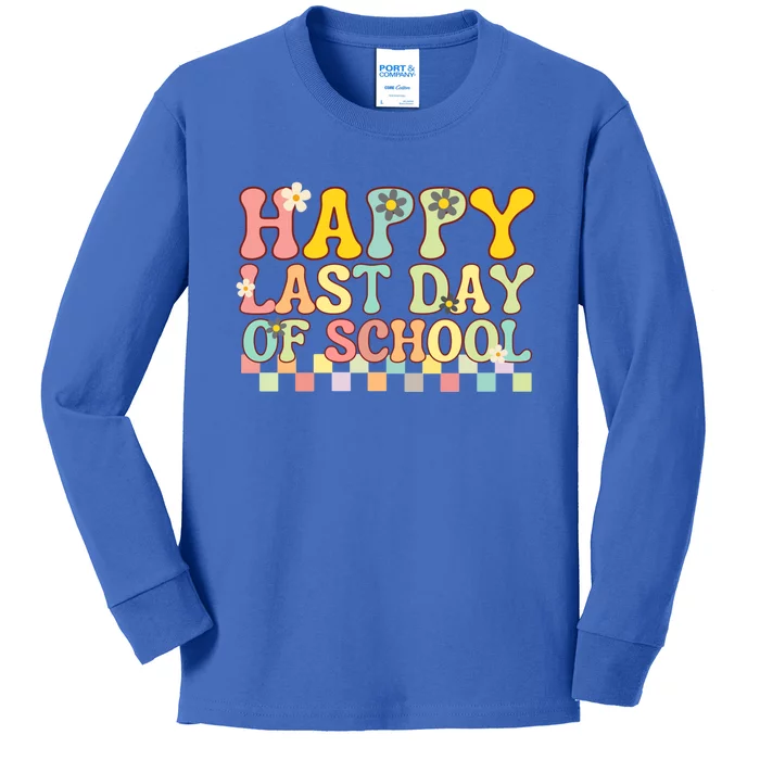 Happy Last Day Of School Teacher Grad Hello Summer Gift Kids Long Sleeve Shirt