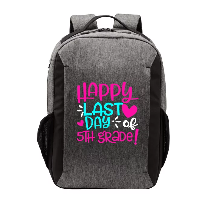 Happy Last Day of Fifth 5th Grade Teacher Student Graduation Vector Backpack