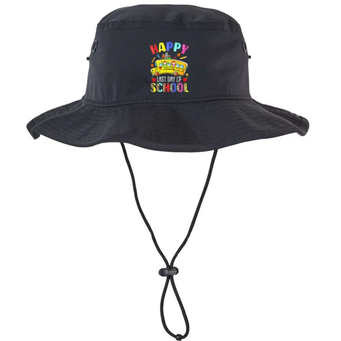 Happy Last Day Of School Bus Driver Off Duty Student Teacher Legacy Cool Fit Booney Bucket Hat