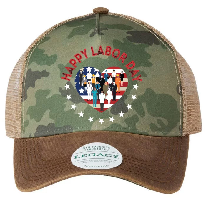 Happy Labor Day For All Workers Patriotic Labors Day Legacy Tie Dye Trucker Hat