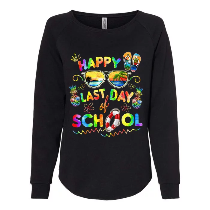 Happy Last Day Of School Teachers End Of Year Students Womens California Wash Sweatshirt