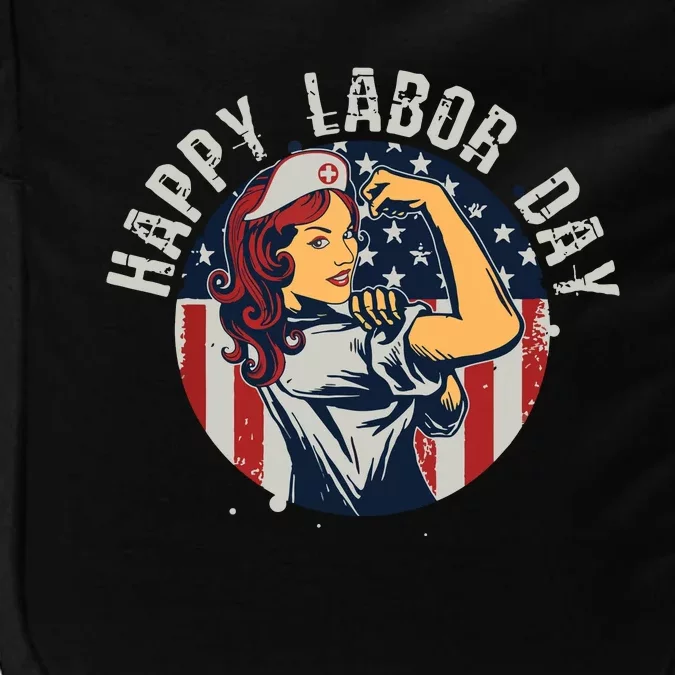 Happy Labor Day For Proud Patriotic Strong Registered Nurses Impact Tech Backpack