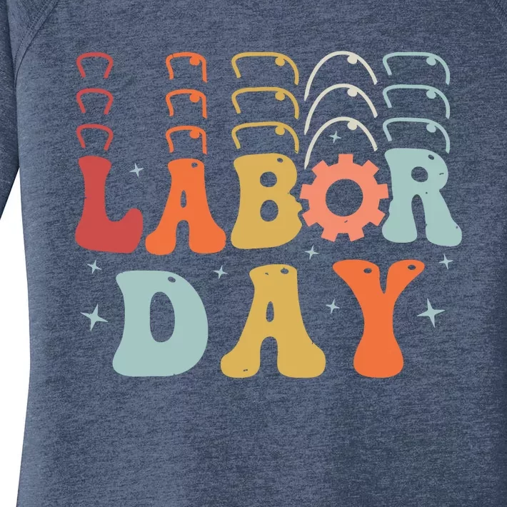 Happy Labor Day Funny Proud Labor Matching Women's Perfect Tri Tunic Long Sleeve Shirt