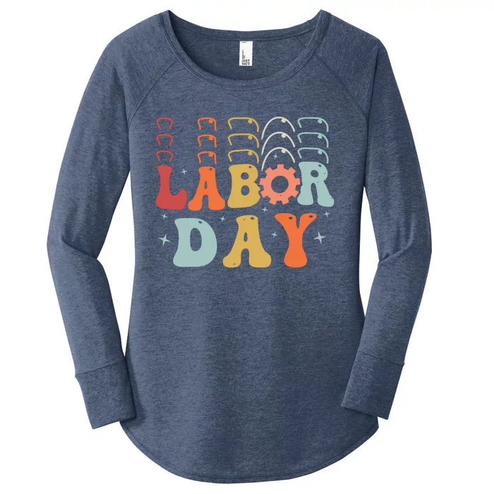 Happy Labor Day Funny Proud Labor Matching Women's Perfect Tri Tunic Long Sleeve Shirt