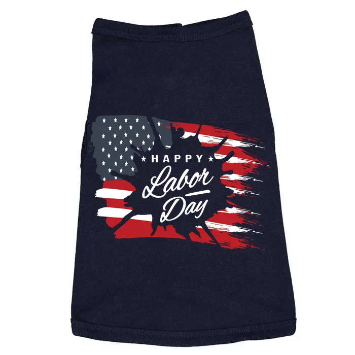 Happy Labor Day Gift American Flag Doggie Tank