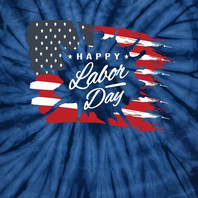 Happy Labor Day Gift American Flag Tie-Dye T-Shirt