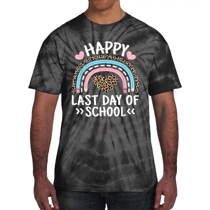 Happy Last Day Of School Teacher Student Women Girl Tie-Dye T-Shirt