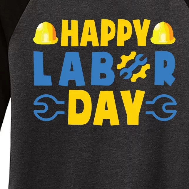 Happy Labor Day Shirts American US Happy Labor Day Women's Tri-Blend 3/4-Sleeve Raglan Shirt