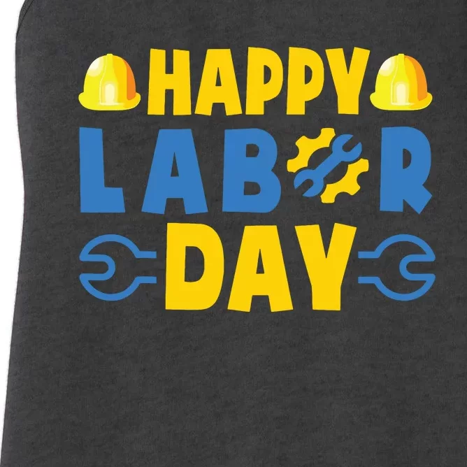 Happy Labor Day Shirts American US Happy Labor Day Women's Racerback Tank