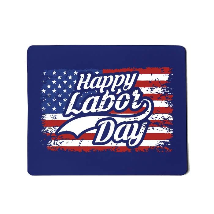 Happy Labor Day Shirts For Labor Day Retro US Flag Mousepad