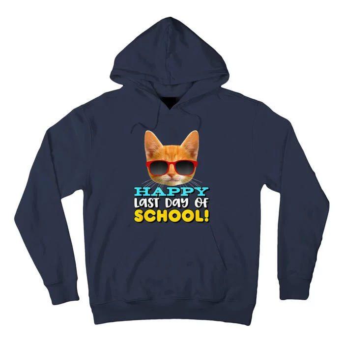 Happy Last Day Of School Smiling Orange Cat Tall Hoodie