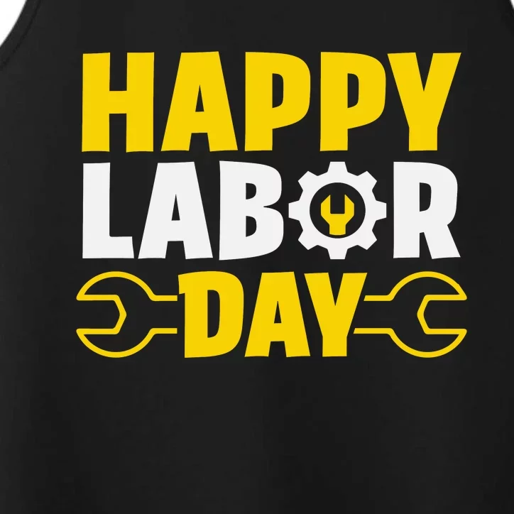 Happy Labor Day Celebration Graphic Performance Tank