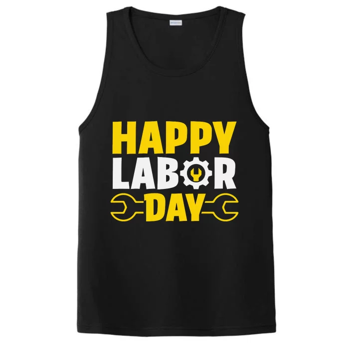 Happy Labor Day Celebration Graphic Performance Tank