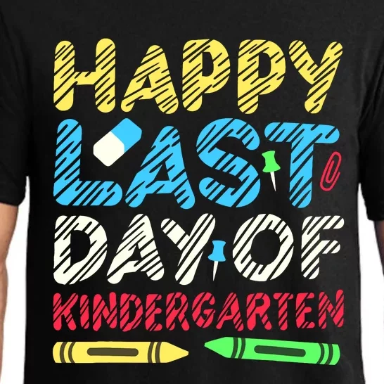 Happy Last Day Of Kindergarten Graduation 2024 Student Pajama Set