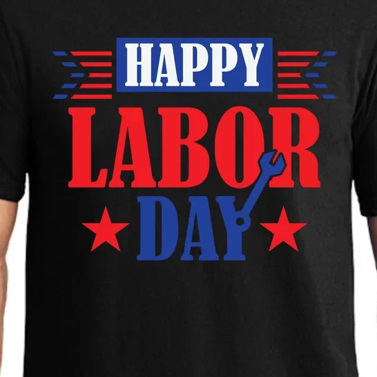 Happy Labor Day Celebration Graphic Pajama Set