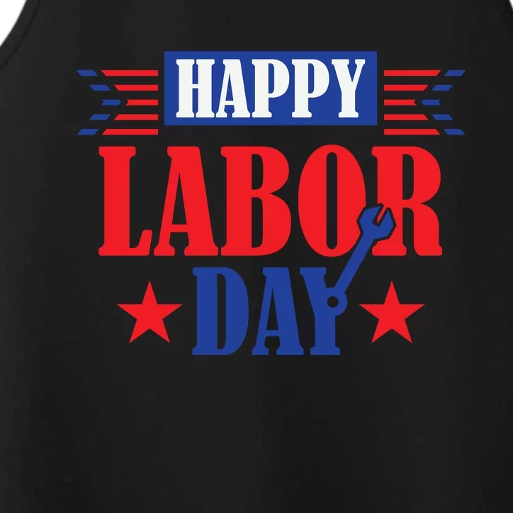 Happy Labor Day Celebration Graphic Performance Tank