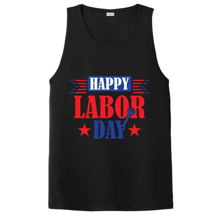 Happy Labor Day Celebration Graphic Performance Tank